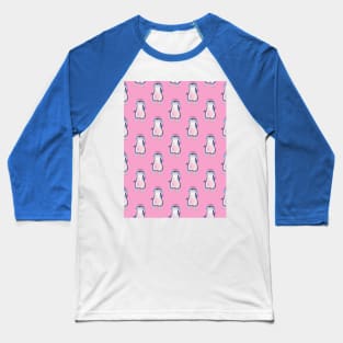 Penguins pattern Baseball T-Shirt